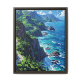 Coastal Elegance: Aerial BC Highway Art Print on Museum Paper