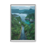 Coastal Escape: Aerial View of BC's Majestic Highway - Wall Art