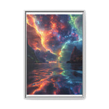 Galactic Visions: Neon Nebula & Cosmic Flora Art Print
