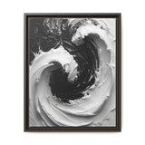 Monochrome Yin-Yang Swirl - Modern Art Impasto Print