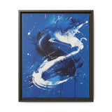 Pollock-Inspired Abstract White on Blue - Contemporary Art Print