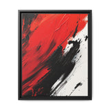 Vivid Red & Black Abstract Chaos - Modern Ink Acrylic Art Print