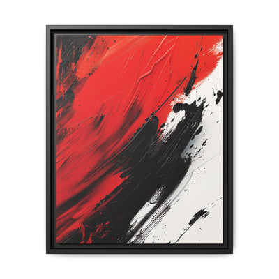 Vivid Red & Black Abstract Chaos - Modern Ink Acrylic Art Print