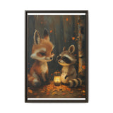 Enchanted Woodland Gathering - Autumn Lantern Art Print
