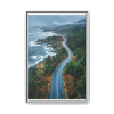 Coastal Serenity: BC Highway Aerial View - Premium Art Print