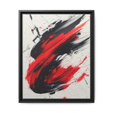 Chaos in Motion: Vivid Red & Black Abstract Acrylic 8K Print