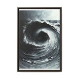 Monochrome Yin-Yang Swirl - Abstract High-Contrast Art Print