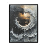 Yin Yang Impasto Swirl - Monochrome Abstract Art Print