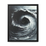 Monochrome Yin-Yang Swirl - Abstract High-Contrast Art Print