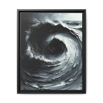 Monochrome Yin-Yang Swirl - Abstract High-Contrast Art Print