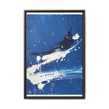 Abstract Splendor: Pollock-Inspired Blue & White Art Print