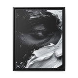 Black & White Paint Swirls - Abstract Art Print, High-Res