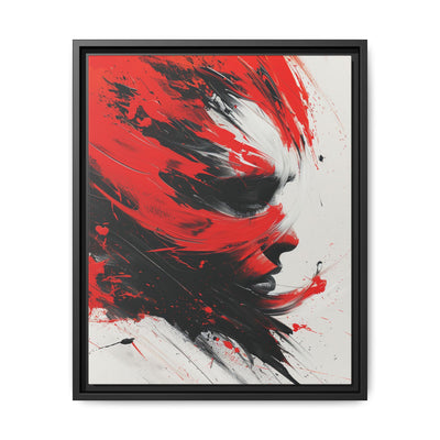 Abstract Energy - Vivid Red & Black Chaos Ink Art Print