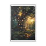 Enchanted Forest Majesty: Vibrant Mushroom & Butterfly Art Print