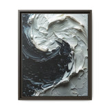 Yin-Yang Impasto Swirl - High-Contrast Abstract Fine Art Print