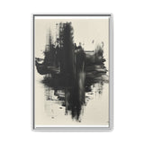 Abstract Monochrome Brushstrokes - Dynamic Canvas Art Print