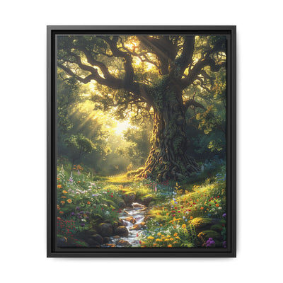 Enchanted Forest Majesty: Vibrant Watercolor Canvas Print
