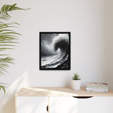 Modern Yin-Yang Impasto Brushwork - High-Contrast Monochrome Print