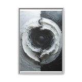 Monochrome Yin-Yang Swirl - Abstract High-Contrast Fine Art Print