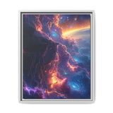 Galactic Flora Dreamscape - Vivid Neon Space Art Print