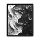 Yin-Yang Abstract Impasto Swirl - High Contrast Monochrome Art Print