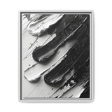 Monochrome Elegance: Abstract Swirls Art Print on Museum Paper