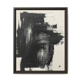 Abstract Essence: Bold Black & White Dynamic Brush Stroke Art Print