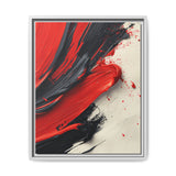 Chaotic Energy: Vivid Red & Black Abstract Art Print, 8K HD