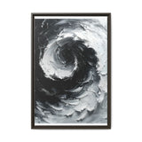 Monochrome Yin-Yang Abstract - High-Contrast Impasto Art Print