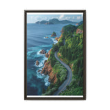 Coastal Serenity: Aerial BC Highway Art Print on Museum Grade Paper
