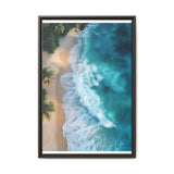 Golden Hour Elegance: Tropical Beach Aerial View - Premium Print
