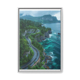 Coastal Serenity: BC Highway Aerial View - Museum Quality Print