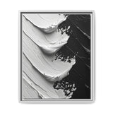 Abstract Swirls Art - Black & White Brushwork Print on Museum Paper