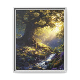 Enchanted Forest Serenity - Vibrant Oak Tree Art Print