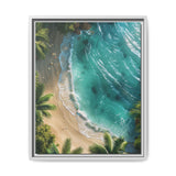 Tropical Beach Golden Hour Serenity - Vibrant Art Print