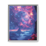 Stellar Garden: Neon Cosmos & Alien Flora Wall Art Print