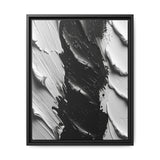 Abstract Swirls Art Print - Black & White Brushstroke Canvas