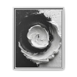 Monochrome Yin-Yang Impasto Swirl Art Print - Museum Quality
