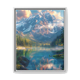 Golden Hour Majesty: Serene Lake & Mountain Landscape Print