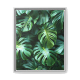 Floating Monstera Delight - Artistic Overhead Leaf Print