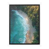Tropical Beach Sunset: Golden Hour Aerial Wonderland Print