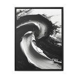 Monochrome Whirl: Abstract Brushstroke Art on Premium Paper