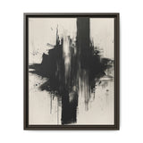 Abstract Zen Canvas - Bold Black Brush Strokes Fine Art Print