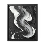 Monochrome Elegance: Abstract Swirls High-Contrast Art Print