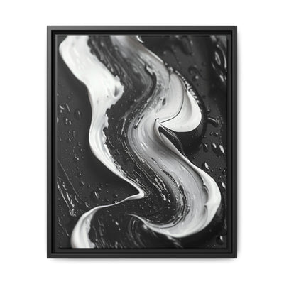 Monochrome Elegance: Abstract Swirls High-Contrast Art Print