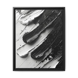 Monochrome Elegance: Abstract Swirls Art Print on Museum Paper