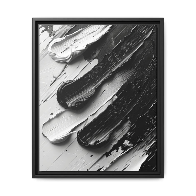 Monochrome Elegance: Abstract Swirls Art Print on Museum Paper