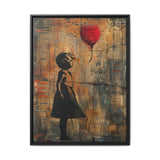 Urban Dreams: Banksy-Inspired Child with Balloon Art Print