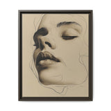 Japandi Minimalist One-Line Art Portrait - Monochrome Ink