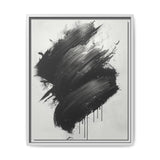 Abstract Elegance: Bold Black & White Brush Stroke Art Print
